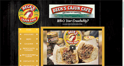 Desktop Screenshot of beckscajuncafe.com