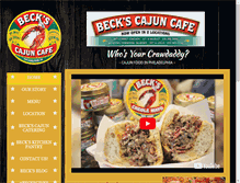 Tablet Screenshot of beckscajuncafe.com